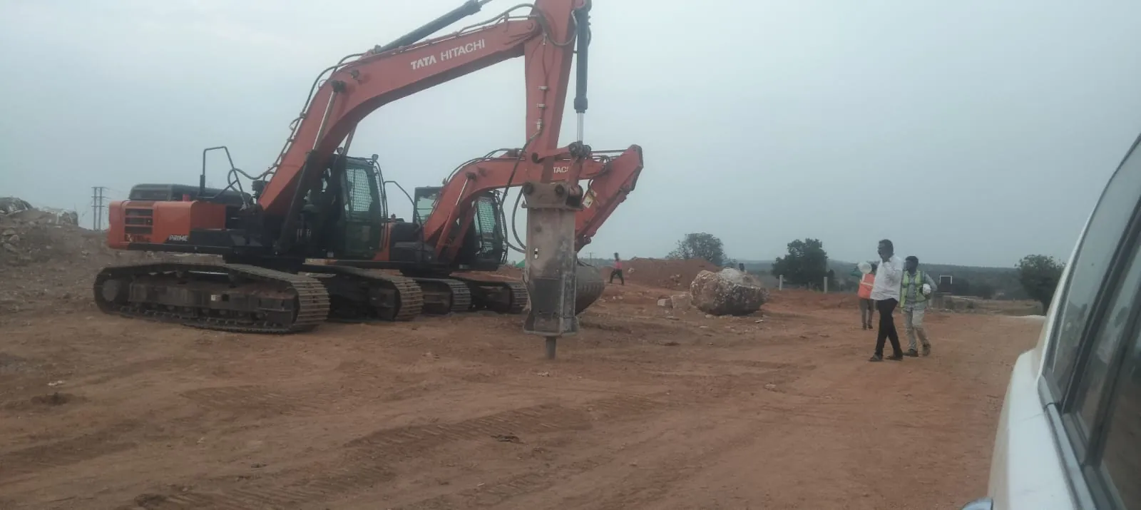 Rock cutting site