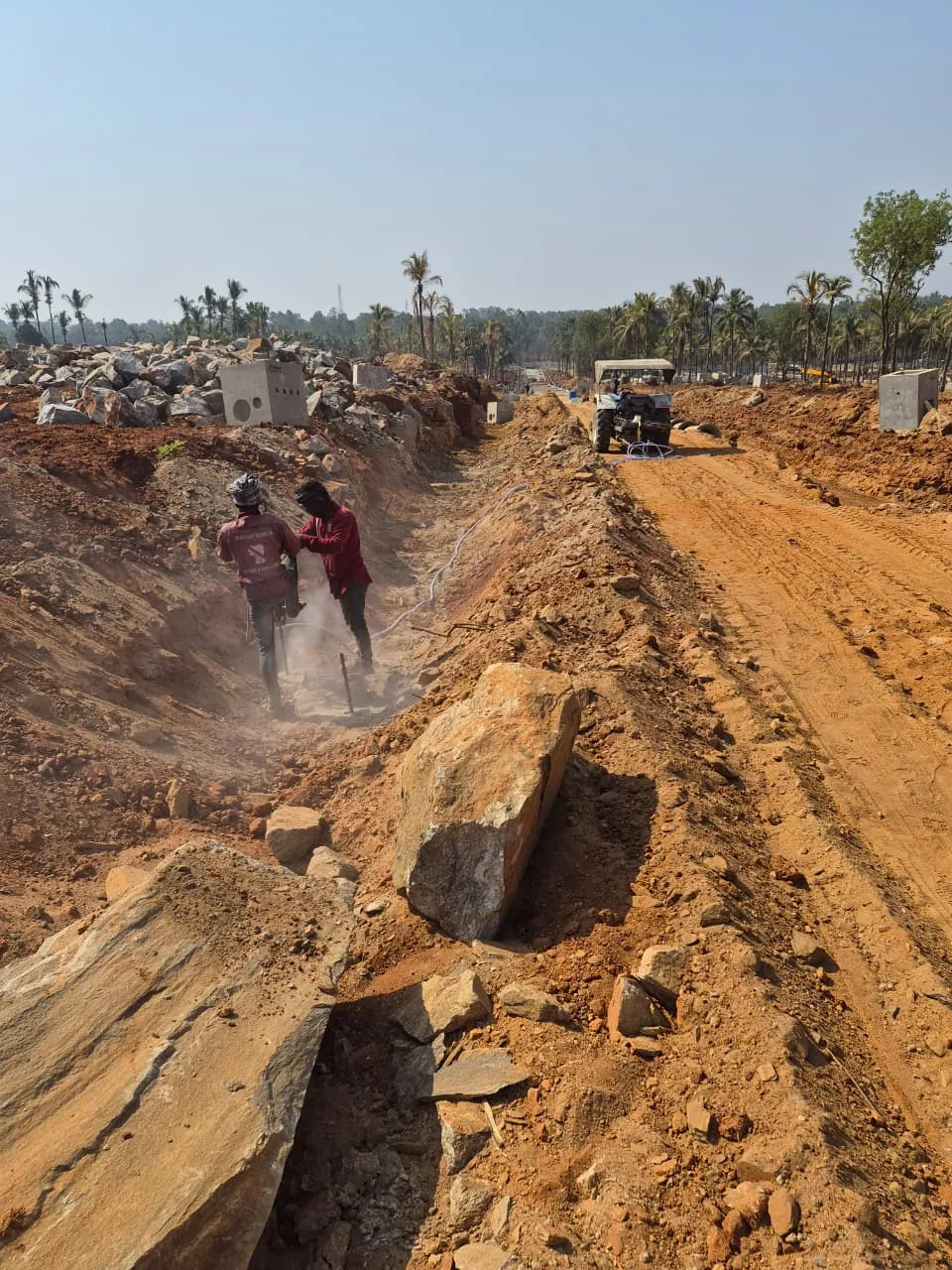 excavator working